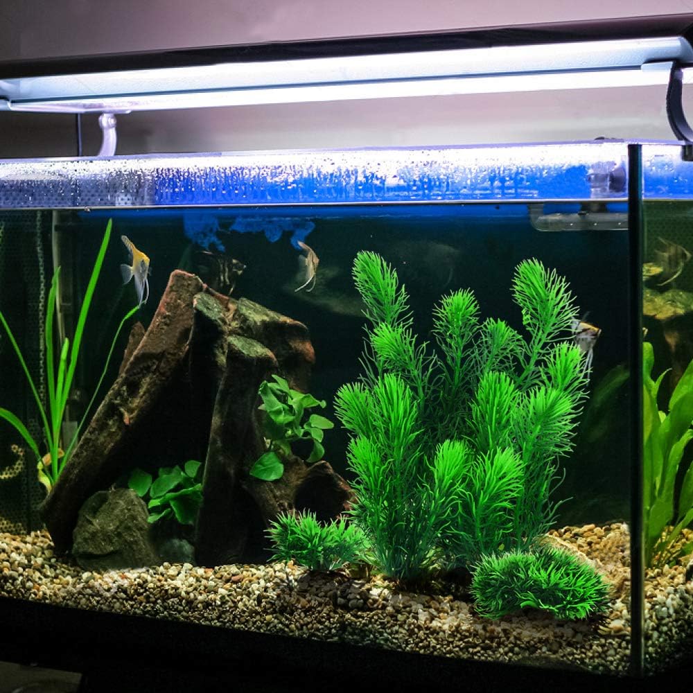 Aquarium Plants, Artificial Aquarium Decorations for Fish Tank Decor, Pack of 4