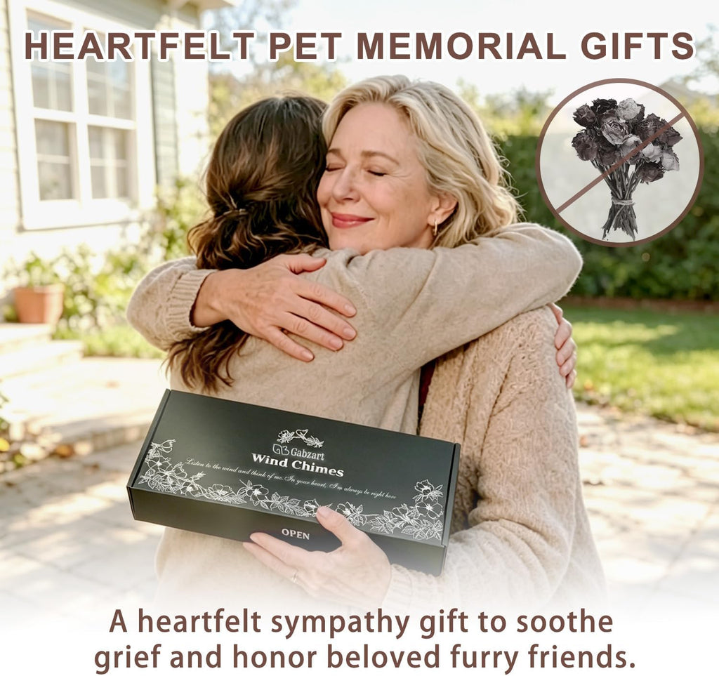 Dog Memorial Gifts for Loss of Dog, 32" Pet Memorial Wind Chimes