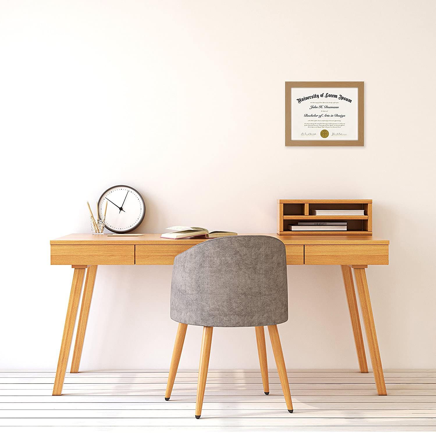 8.5x11 Diploma Frame with Shatter-Resistant Glass - Document Frames with Engineered Wood - Legacy Collection