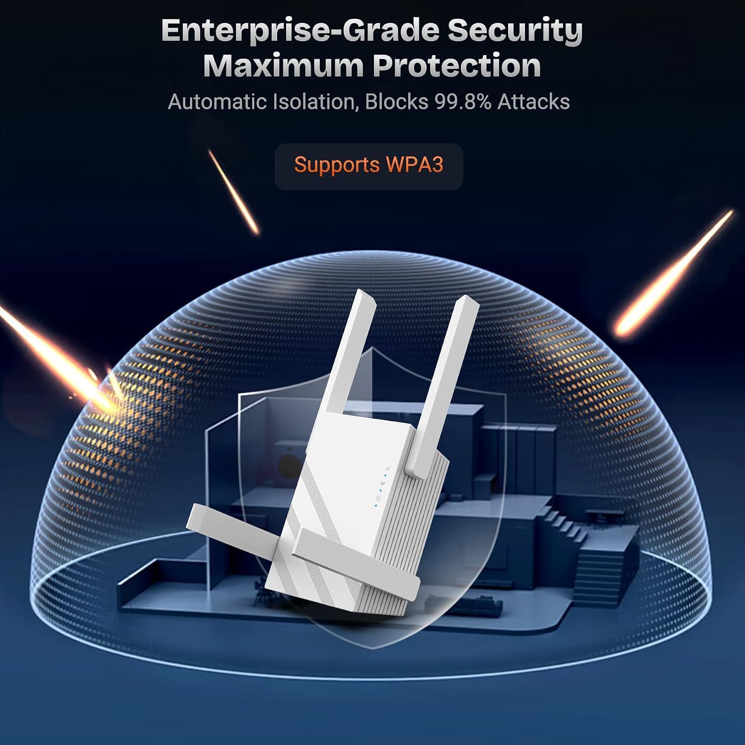 2026 1.2Gbps WiFi Extender Signal Booster, Up to 12880 Sq. Ft, Dual Band(5GHz/2.4GHz), Easy Setup WiFi Range Extender