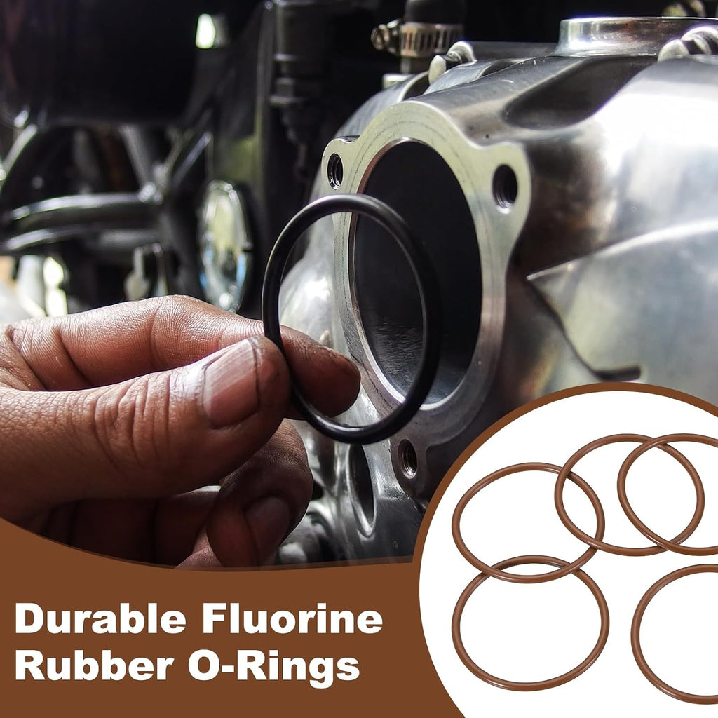 Fluorine Rubber O-Rings 2-3/8" OD, 2-1/8" ID, 1/8" Width 5PCS