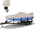 1400D Heavy Duty Waterproof Boat Cover,Tear-Resistant,Trailerable,Enhanced Windproof Buckles,with Storage Bag