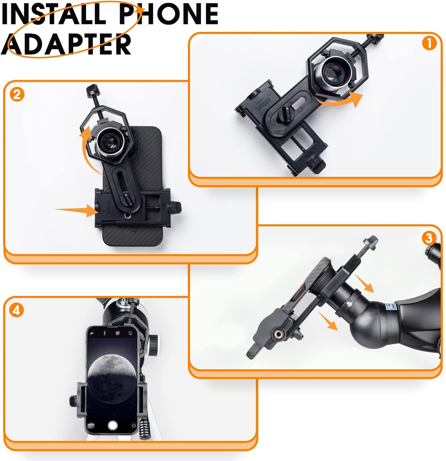 Telescope 70 mm Aperture 400 mm Refractor Astronomical Portable Telescope for Adults Beginners with Tripod Phone