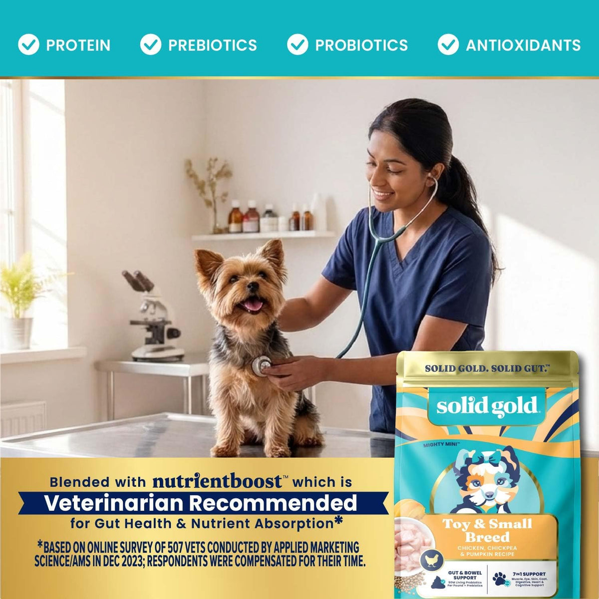Small Breed Chicken Dry Dog Food, Grain Free, Small Bites 3.75LB