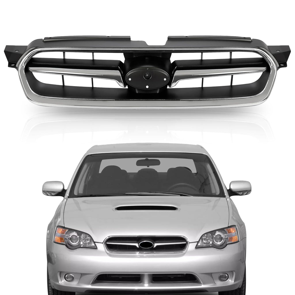 PartsFlow For 2005 2006 2007 Subaru Legacy Front Bumper Grille Grill Assembly Chrome/Black