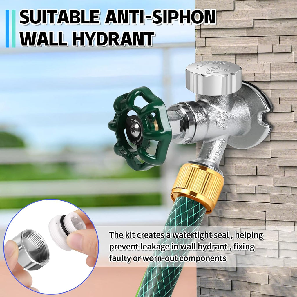 Chrome Outdoor Faucet Repair Kit, ASSE 1019-A Vacuum Breaker Outside Faucet Repair Kit, Hose Bib Spigot Repair Kit