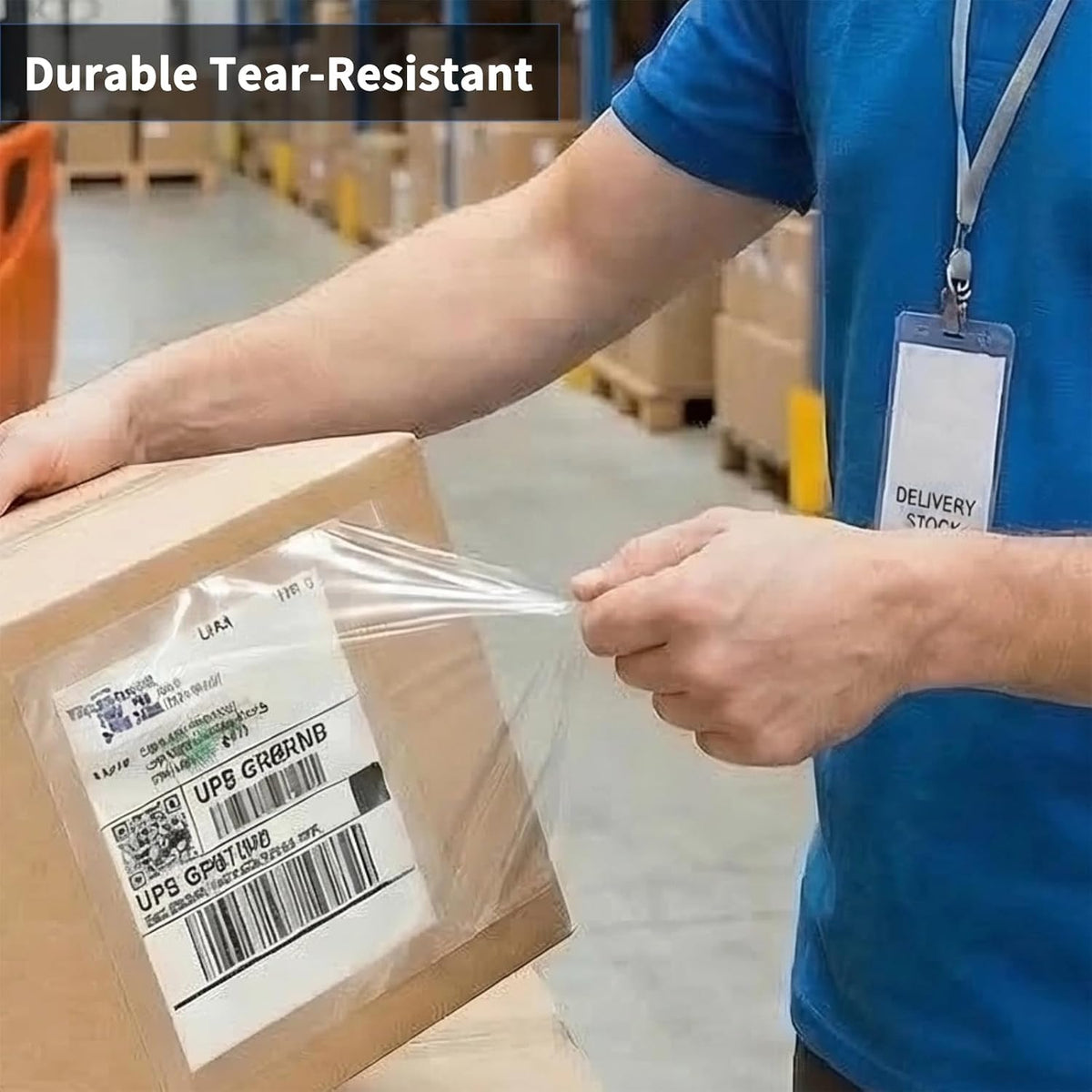 6" x 9" Clear Adhesive Top Loading Packing List Clear Shipping Pouches, Mailing/Shipping Label Envelopes (400 Pack)
