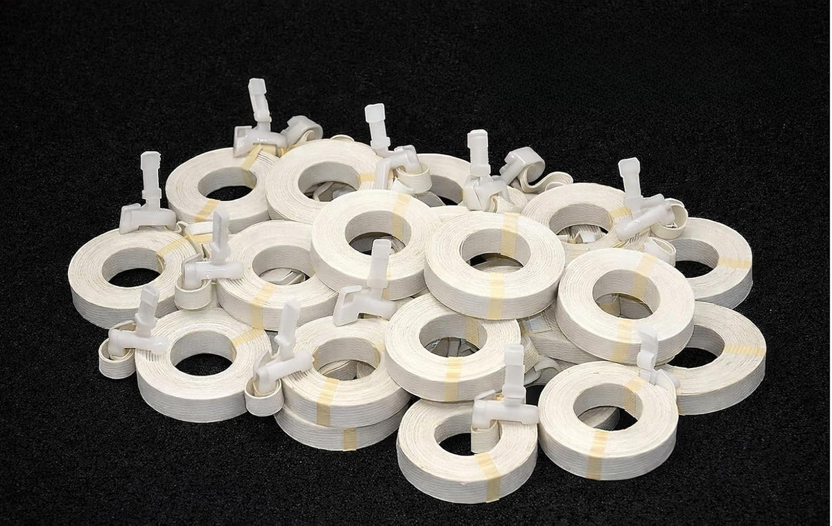 Pre-Cut Strapping White w/Buckle 1/2" x17' - 50/Pack