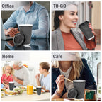 500 Pack - 16 oz Insulated Disposable Coffee Cups With Lids