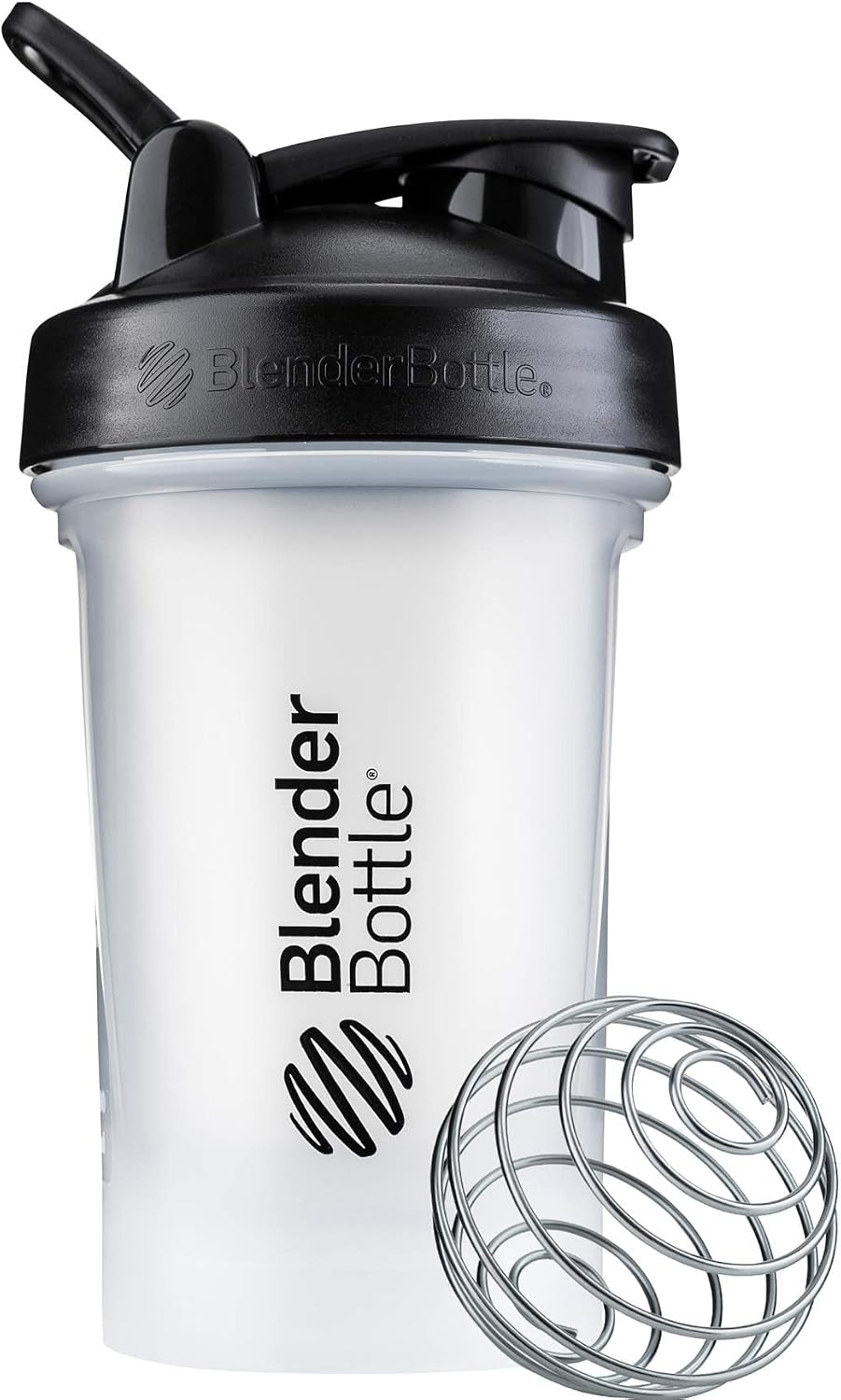 Classic V2 Plastic Shaker Bottle 20 oz Clear/Black