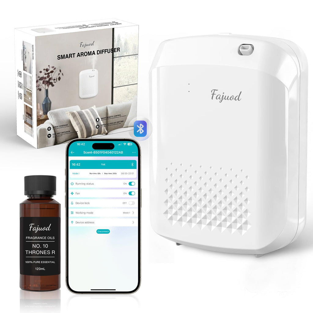 Waterless Essential Oil Diffuser, 3000 Sq.Ft, with 120ml Scent Oil