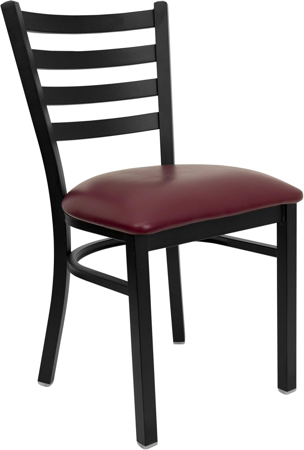 Hercules Metal Ladder Back Restaurant Chair, Burgundy