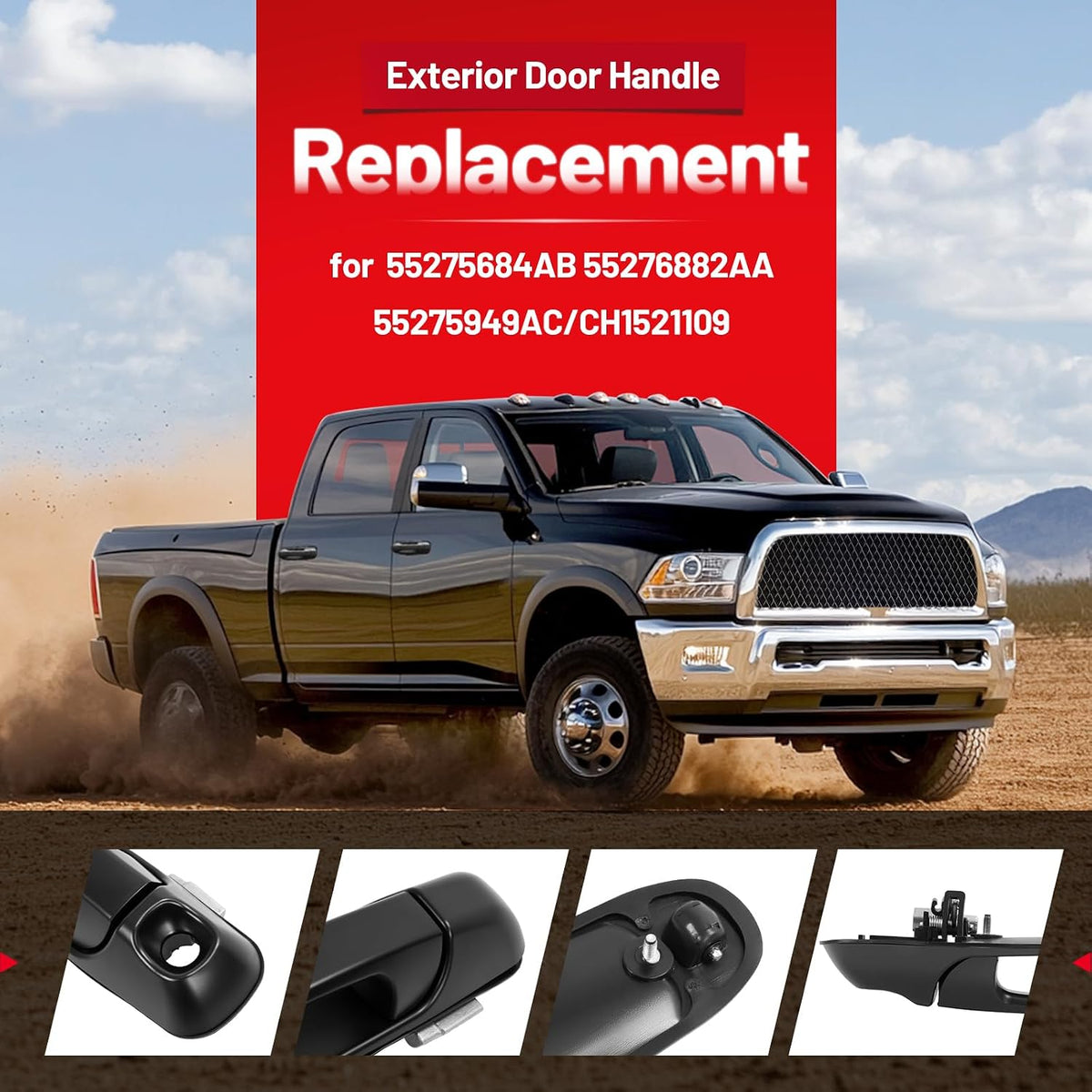 Door Handle Compatible with 2002-2011 Ram 1500