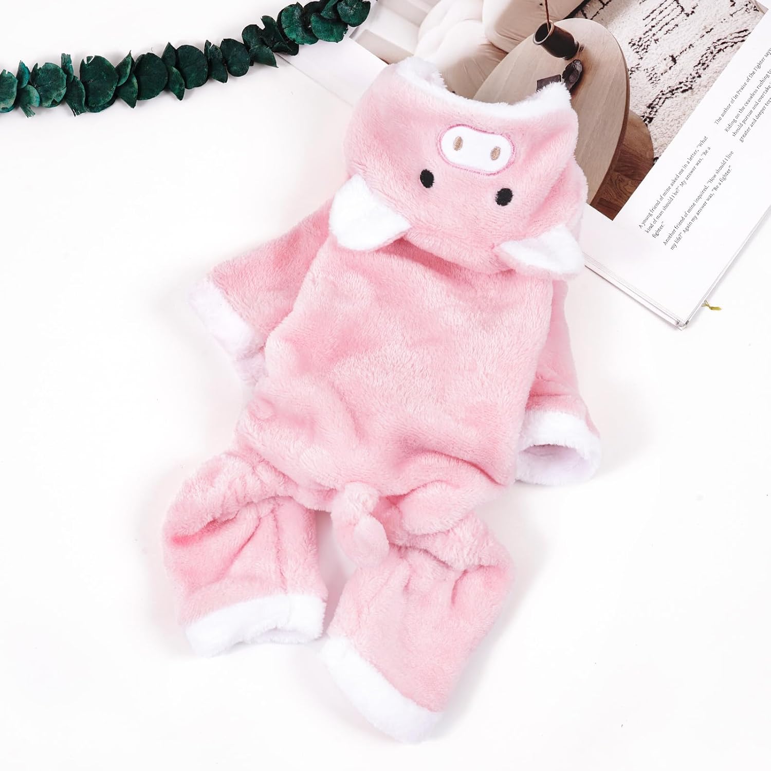 Small Dog Costume Pig Costume Dog Clothes Cute Puppy Jumpsuit Warm Soft Clothes for Small Dog and Cats (Medium, Pig)