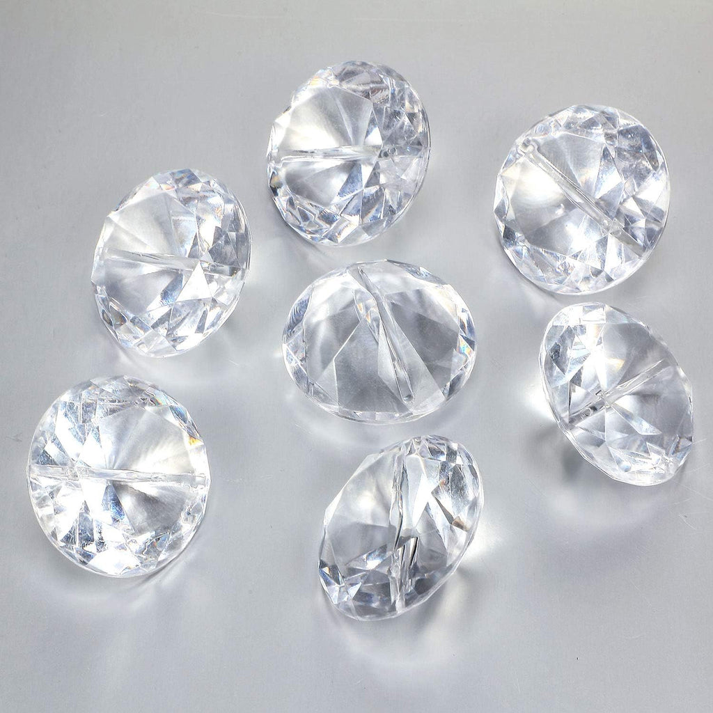 24 Pack Diamond Place Card Holders, Clear | Acrylic Table Number Holder, Crystal Diamond Card Stands Bulk, Party