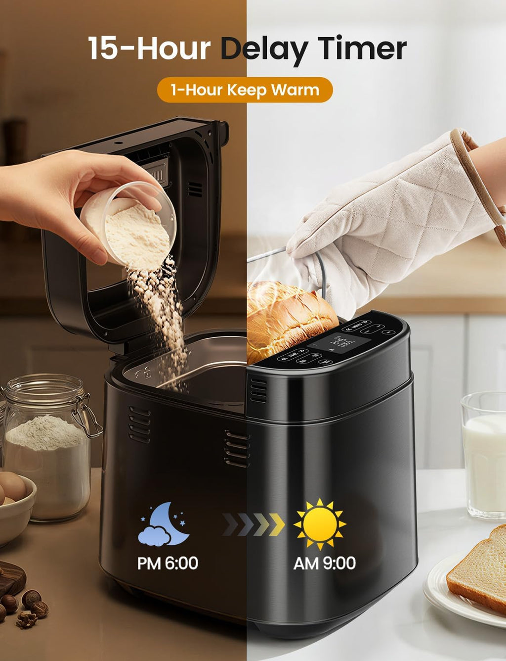 25-in-1 2.5LB Bread Maker with Built-in Electronic Scale