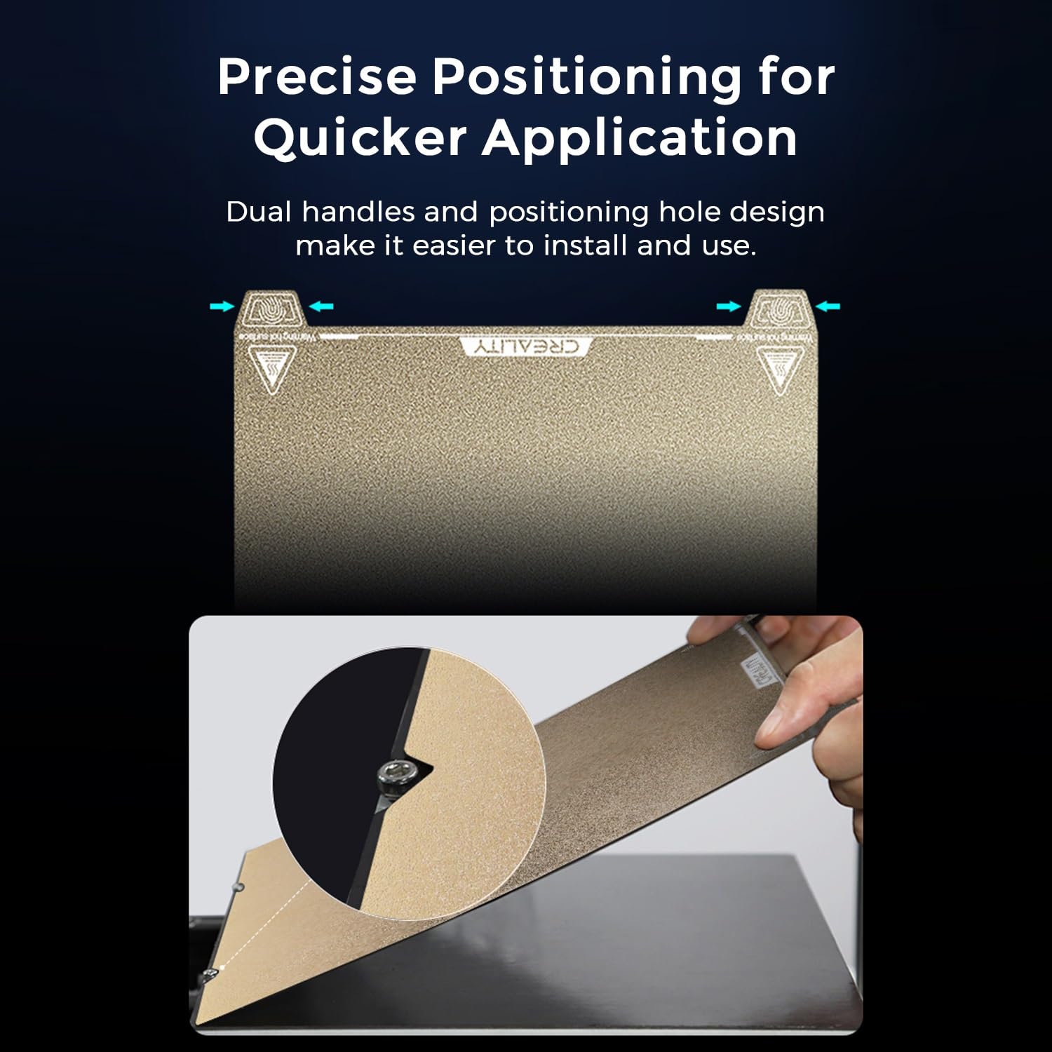 Official Ender 3 S1 Pro Original Build Plate, 235x235mm Texture Surface PEI Sheet Magnetic Removable Flexible Spring