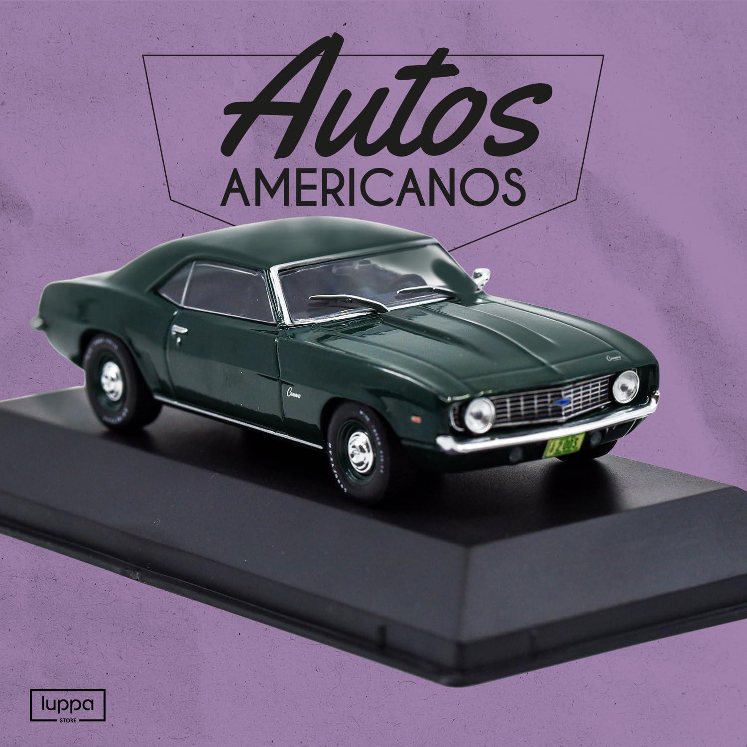 Classic 1:43 American ZL 1-1969 Diecast Car - Collectible Legendary Vintage Model with Display Base & Precisely