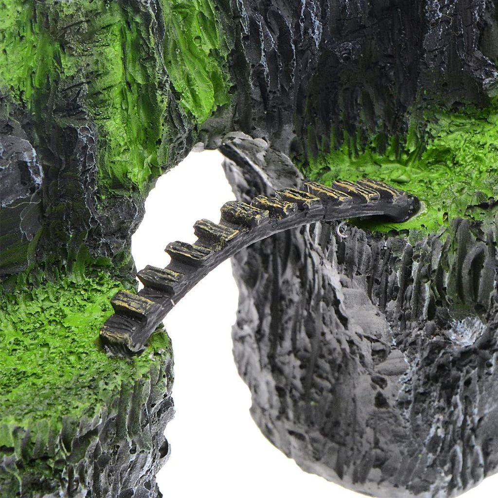 Mountain View Aquarium Ornament Tree House Bridge Fish Tank Decoration