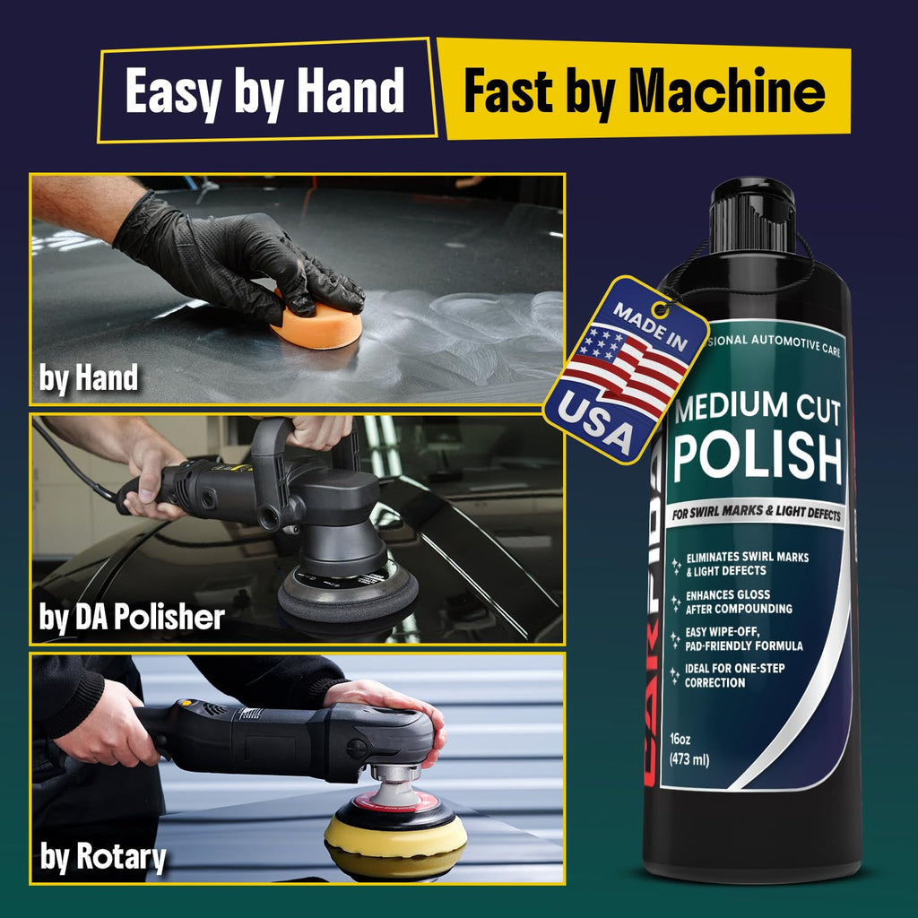 Medium Cut Polish – Car Scratch Remover & Swirl Remover – Polishing Compound Restores Gloss & Clarity – One-Step