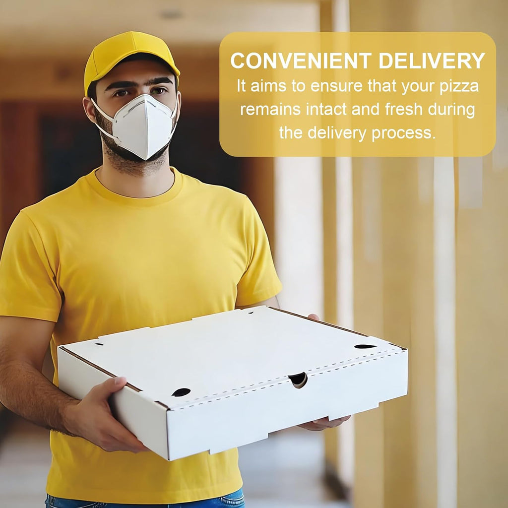 Pizza Boxes 12 x 12 x 2 （12 Pack） Ventilated and durable,Suitable for pizza, cookies, cakes, or food delivery