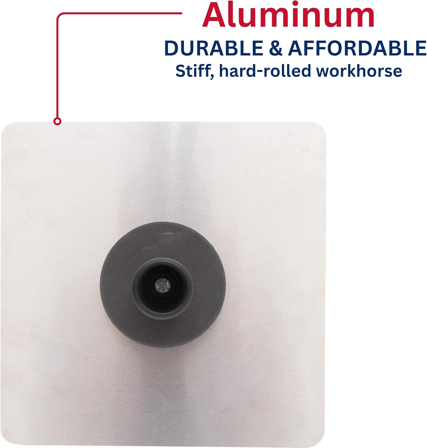 Drywall Hawk, 13 Inch, Assembled in the USA, Plaster Tool | 13 Inch Aluminum Blade Gives a Flat Platform for Mud