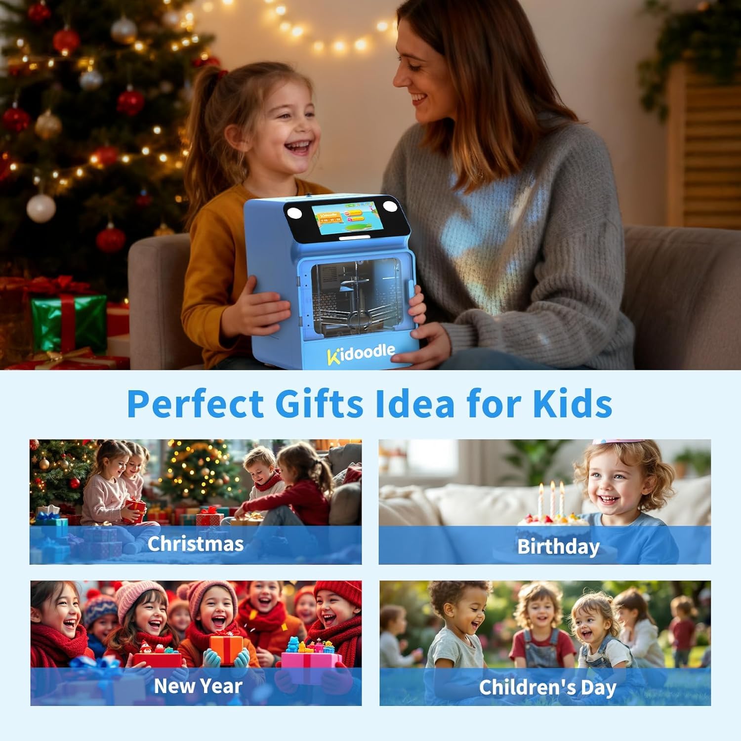 Kidoodle 3D Printer for Kids - Toy 3D Printers, Huge Toy Library Weekly Update, Wi-Fi & App Control, Up to 600mm/s