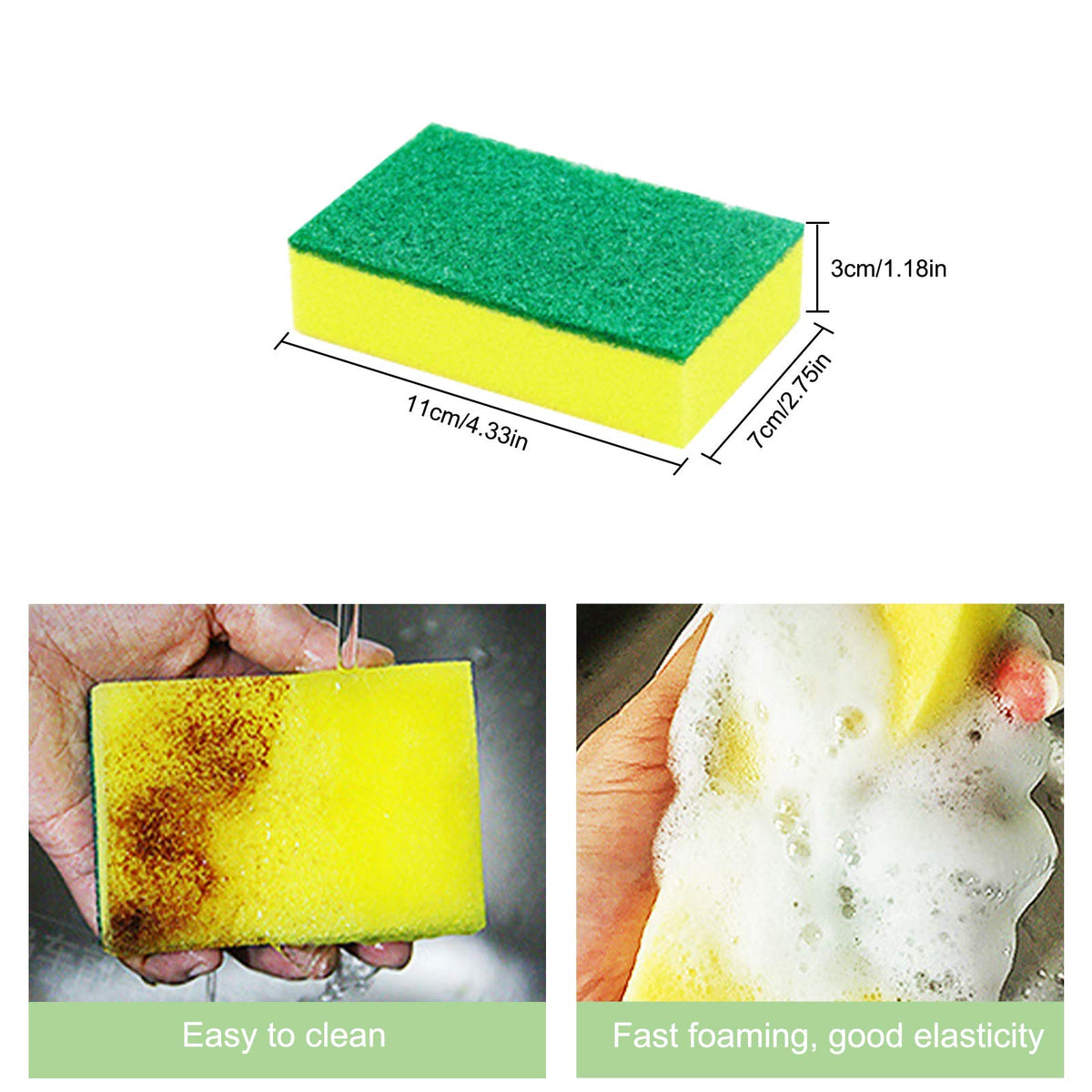 30 Pack Sponge Individually Wrapped, Kitchen Sponges Bulk