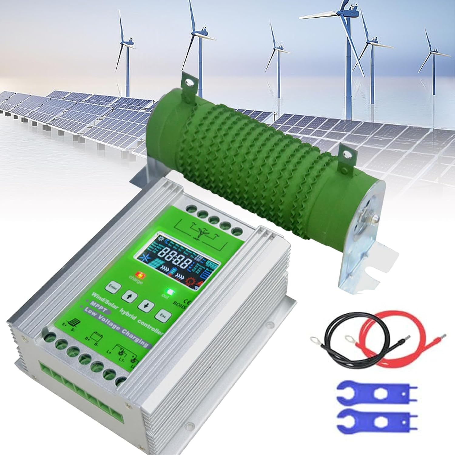 Wind Solar Hybrid Charge Controller 12v /24v /48v Wind Turbine Solar Hybrid Mppt Charge Boost Controller Solar Panel