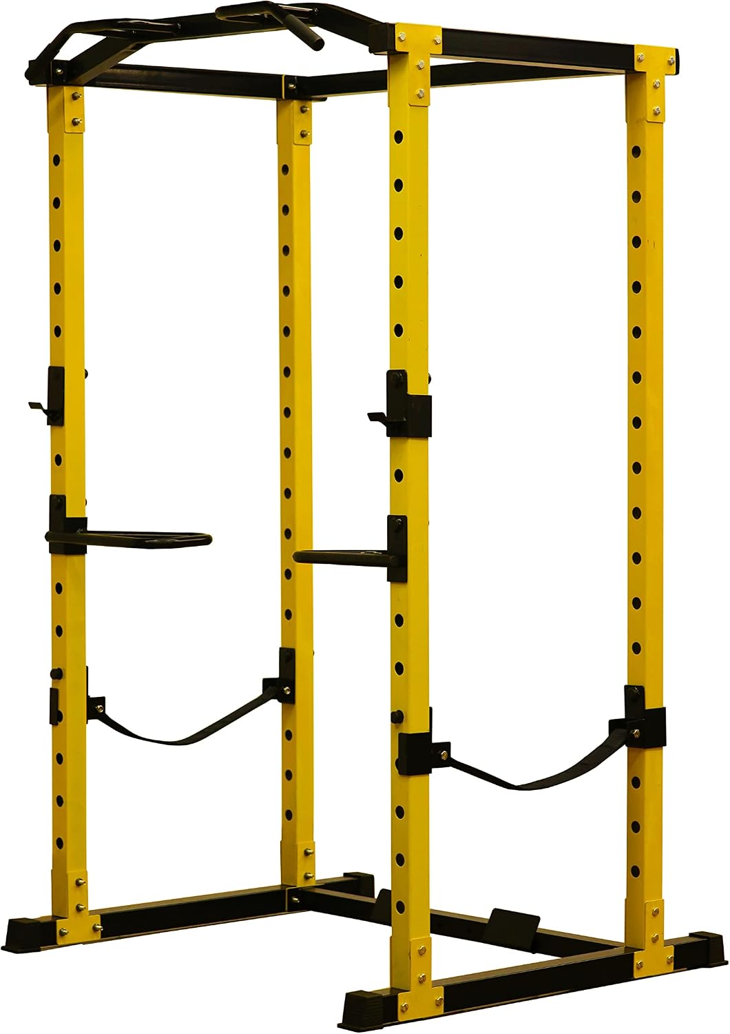 Power Rack, Multi-Function Squat Rack with LAT Pull Down, Power Cage with Pulley System, Strength Training Home Gym