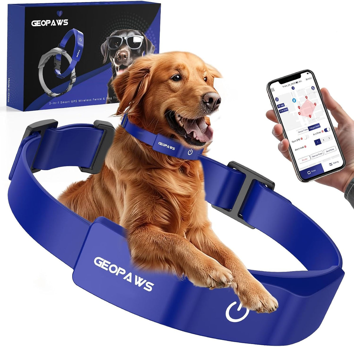 GPS Wireless Dog Fence, Electric Fence System with Training Collar