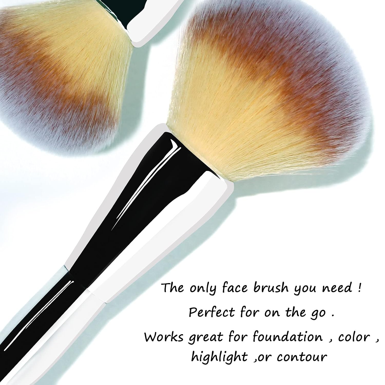 Foundation Brush,Daubigny Large Powder Brush Flat Arched Premium Durable Kabuki Makeup Brush Perfect For Blending
