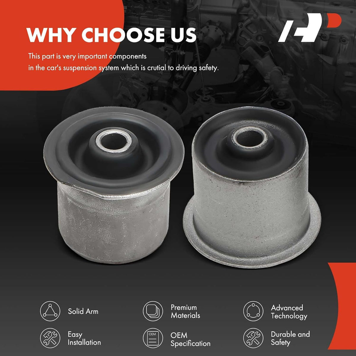 A-Premium Front Upper Control Arm Bushing, Compatible with Jeep