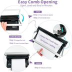 Binding Machine, 19Hole, 145 Sheets, for Letter Size, Fixed Margin | Comb Binding Machine, Punch 6-8 Sheet, 145