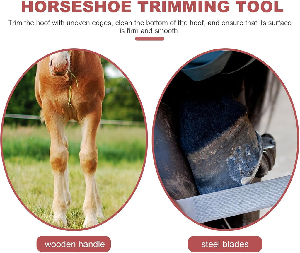 Manganese Steel Hoof Trimmer and Wear-Resistant Reusable Hoof Cutter Compact Farrier Tool for Daily Use in Horse Care