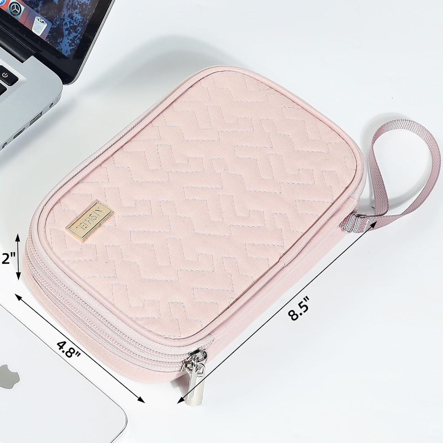 Electronics Travel Organizer Cord Case, Charger Cable Tech Bag | Double-layer bag keeps chargers, cables, flash