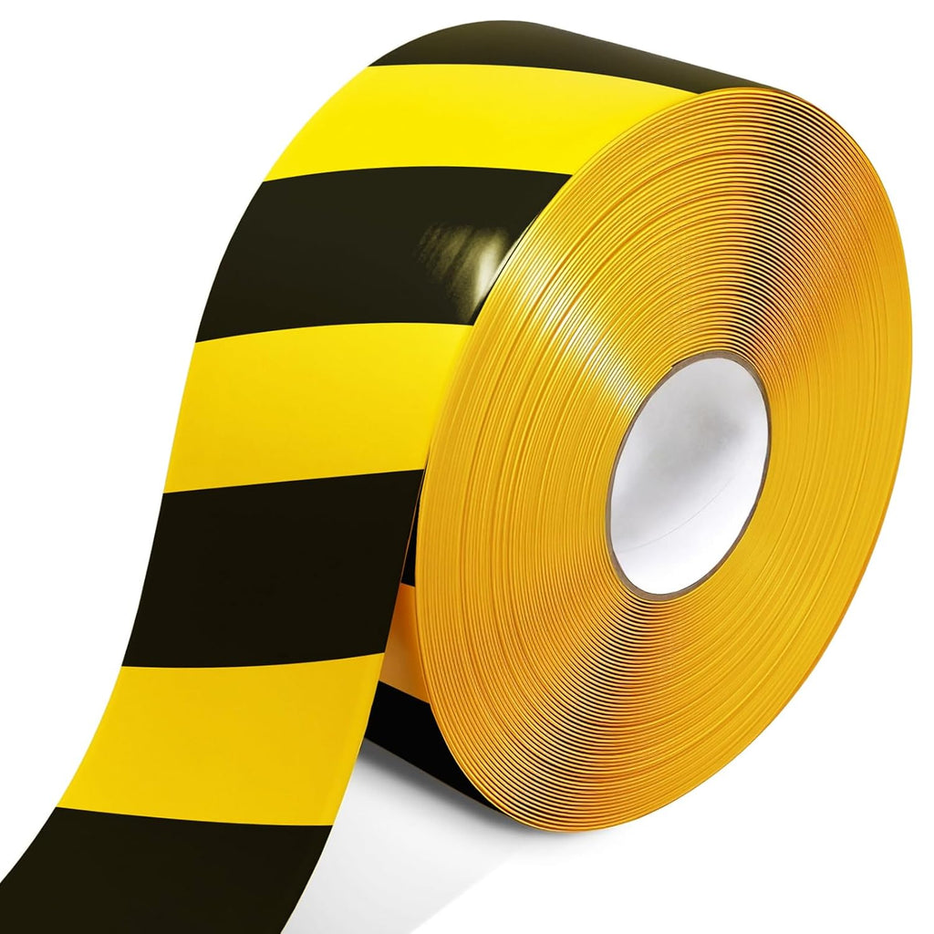 Floor Marking Tape, 1.1mm Extra Thick, Yellow & Black, 2 Inch x 100FT