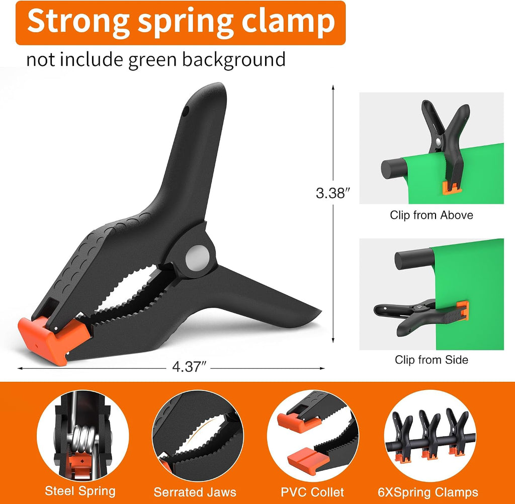 Portable T-Shape Backdrop Stand Support Kit 8x5.3ft, Adjustable Photo Green Screen Back Drop Stand for Party