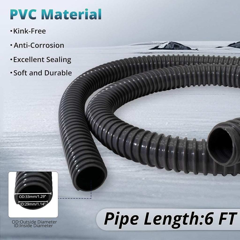 HXH 1-1/8 Inch x 6 FT Bilge Pump Hose Installation Kit