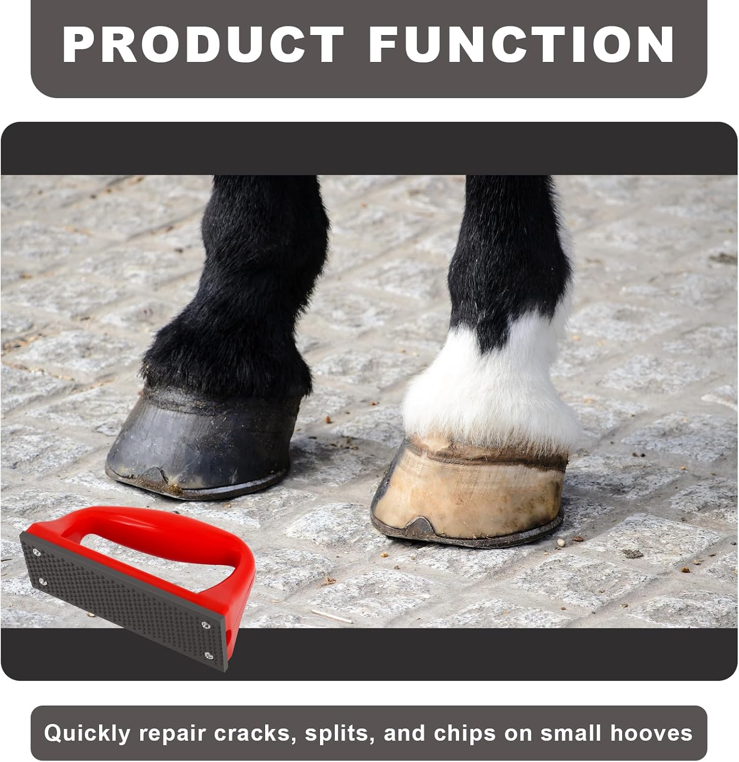 Mini Hoof Rasp for Horses, Farrier Rasp for Goat Feet Hooves,Ergonomic Grip