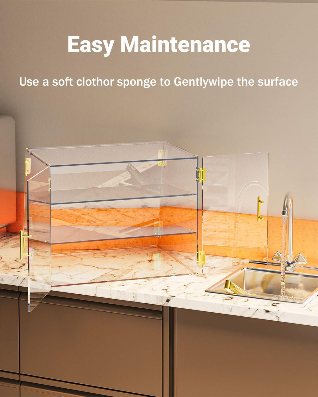 3-Tier Slanted Commercial Bakery Display Case