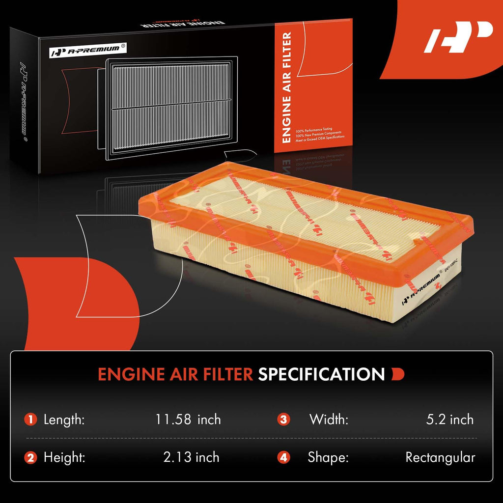 A-Premium Engine Air Filter Compatible with Mercedes-Benz & Maybach Models