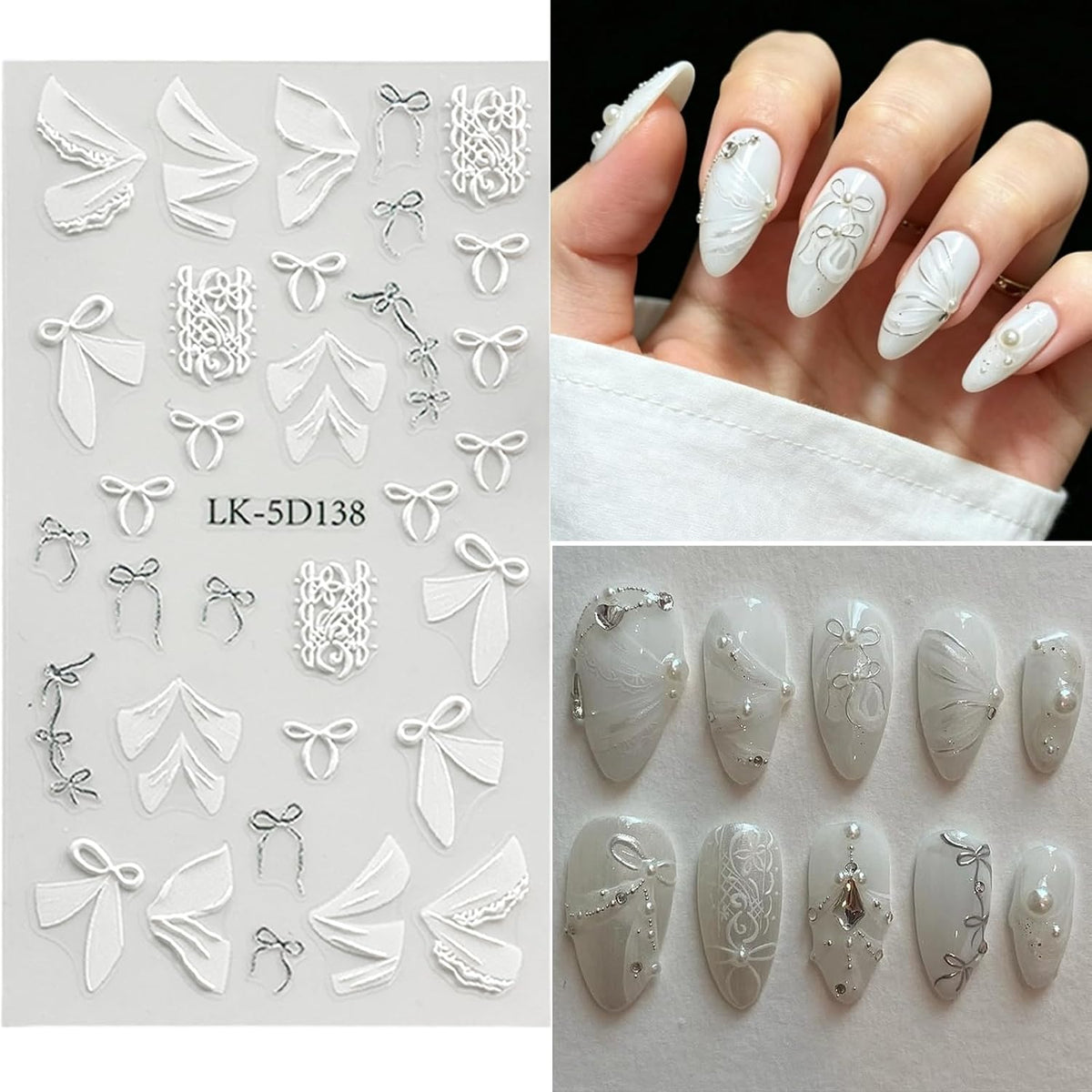 Flower Nail Art Stickers Decals Colorful Nail Decals for Women