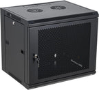 9U Wall Mount Server Cabinet Network Rack Vented Enclosure Locking Door