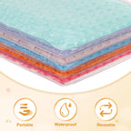 8pcs Clear Bubble Bags Zipper Packing Bag 6"x9" Light Pink