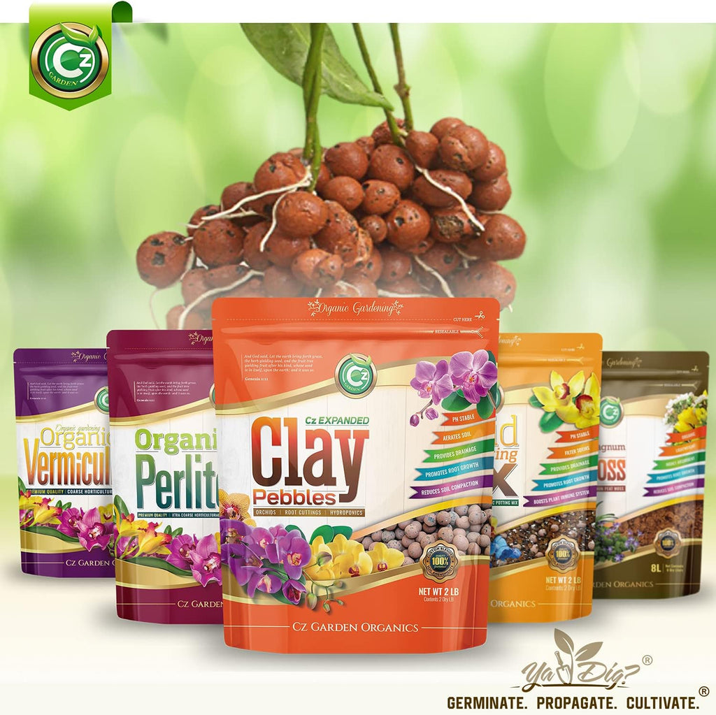 Expanded Clay Pebbles Grow Media for Orchids, NFT DWC Hydroponics, Aquaponics, Aquaculture LECA Plant Garden Soil
