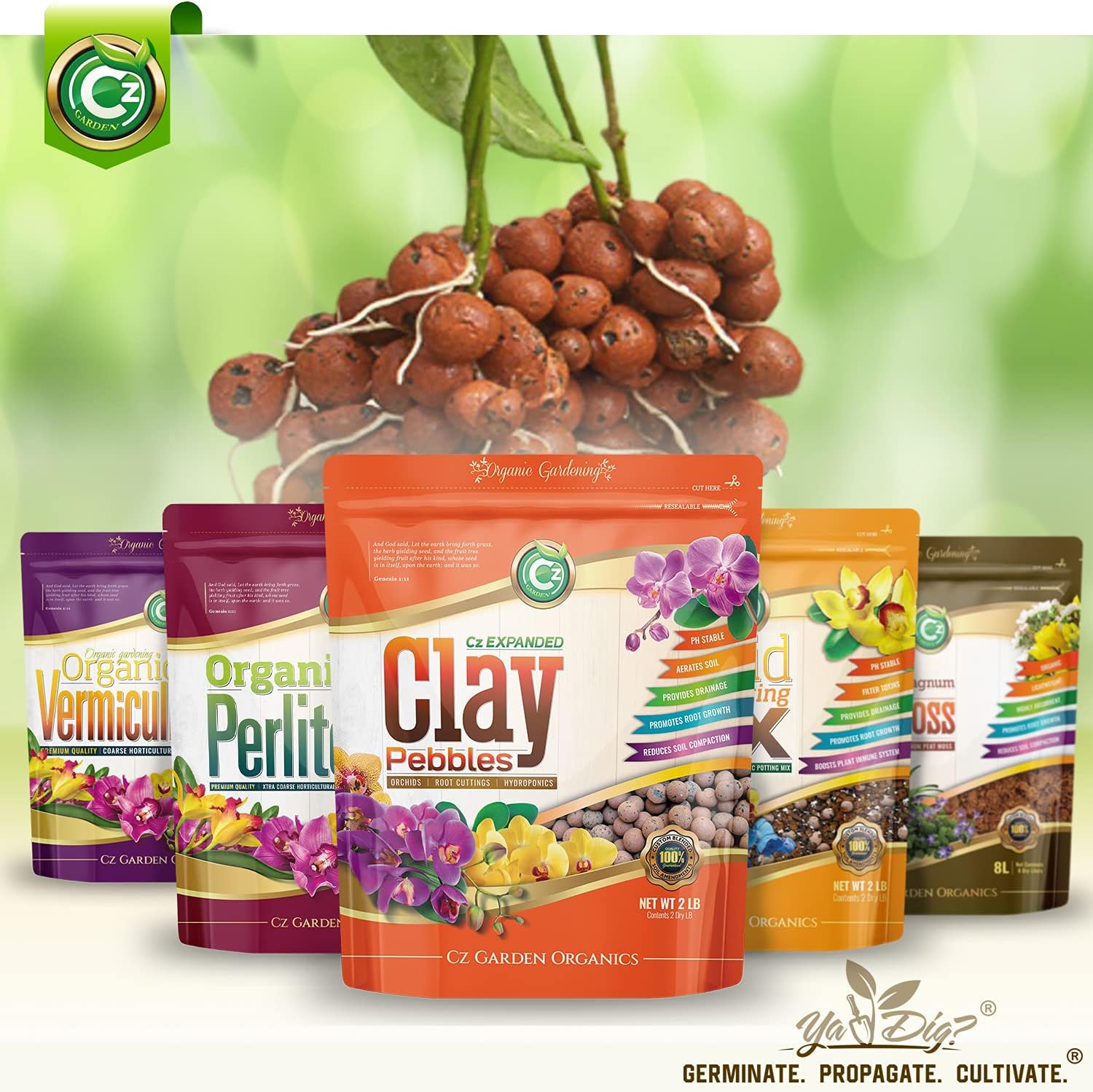 Expanded Clay Pebbles Grow Media for Orchids, NFT DWC Hydroponics, Aquaponics, Aquaculture LECA Plant Garden Soil