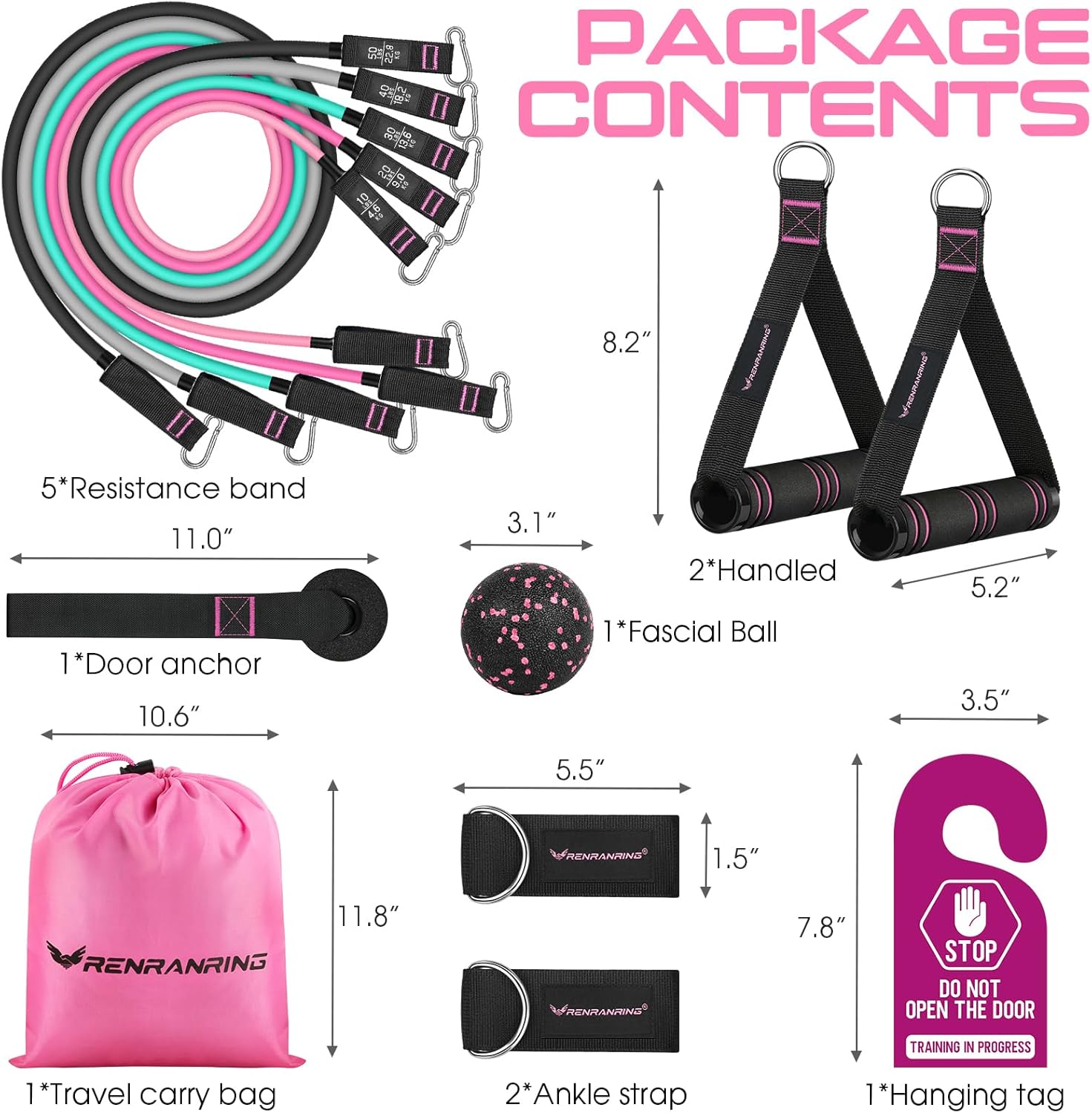 Resistance Bands for Working Out, 150LBS Exercise Bands, Workout Bands, Resistance Bands Set with Handles for Men