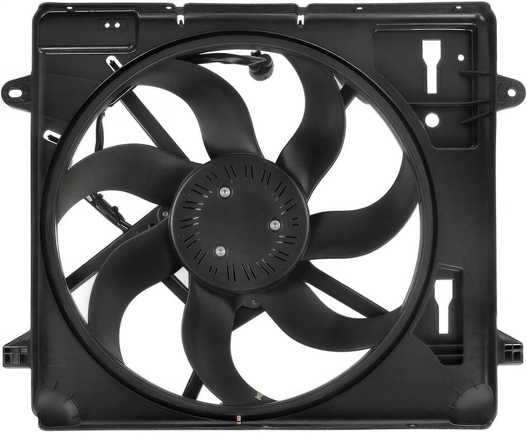 621-601 Cooling Radiator Fan Assembly Fits for 2012-2017 Jeep Wrangler V6 3.6L for 2018-2018 Jeep Wrangler JK V6 3.6L Replaces OE 621601 76366 624080