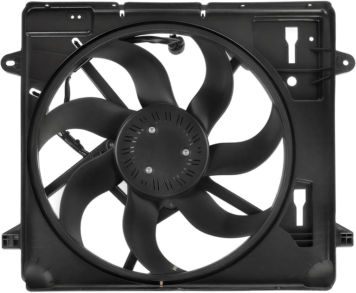 621-601 Cooling Radiator Fan Assembly Fits for 2012-2017 Jeep Wrangler V6 3.6L for 2018-2018 Jeep Wrangler JK V6 3.6L Replaces OE 621601 76366 624080
